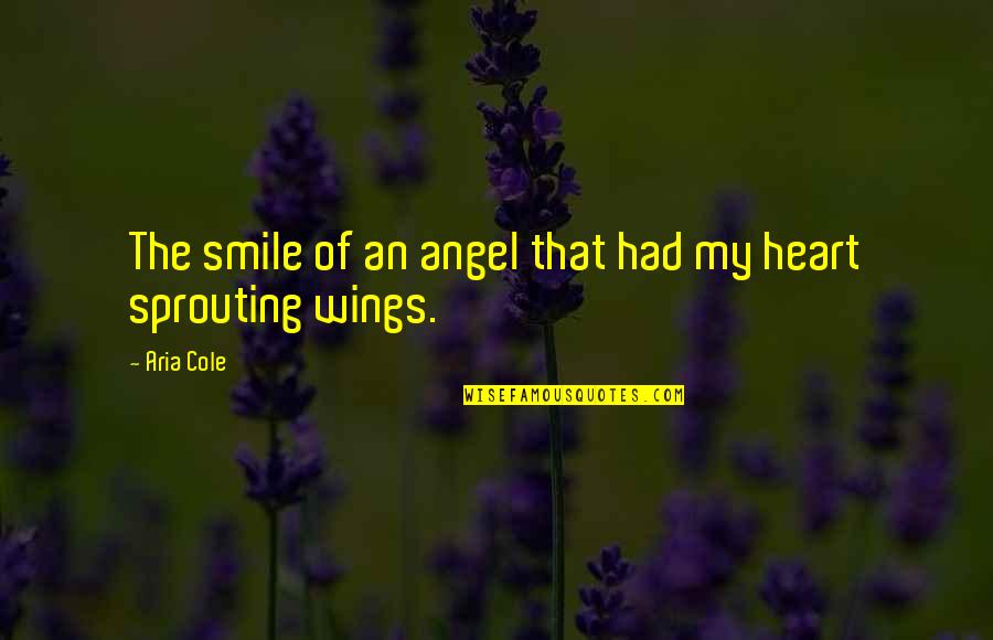 Smile From Heart Quotes By Aria Cole: The smile of an angel that had my