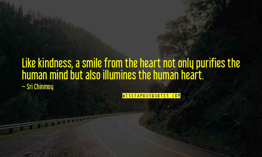 Smile From Heart Quotes By Sri Chinmoy: Like kindness, a smile from the heart not