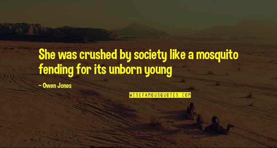Smile Quote Quotes By Owen Jones: She was crushed by society like a mosquito