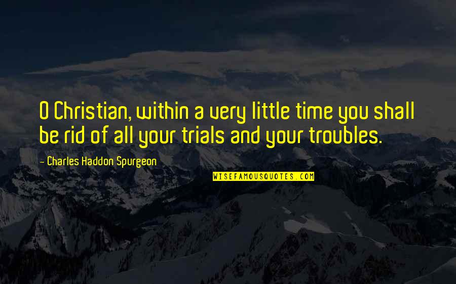 Smile Through Life Quotes By Charles Haddon Spurgeon: O Christian, within a very little time you