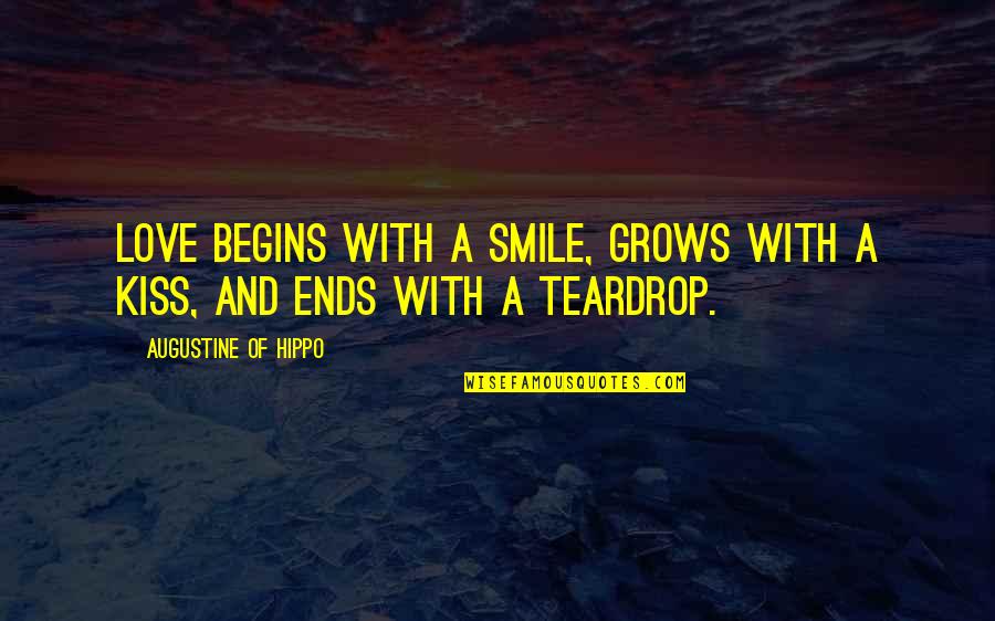 Smile With Love Quotes By Augustine Of Hippo: Love begins with a smile, grows with a Smile With Love Quotes By Augustine Of Hippo: Love begins with a smile, grows with a