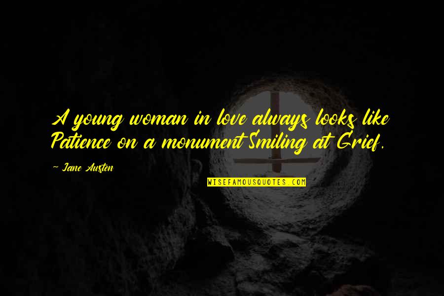Smiling And Love Quotes By Jane Austen: A young woman in love always looks like