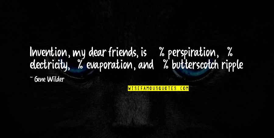 Smiling Through Pain In Hindi Quotes By Gene Wilder: Invention, my dear friends, is 93% perspiration, 6%