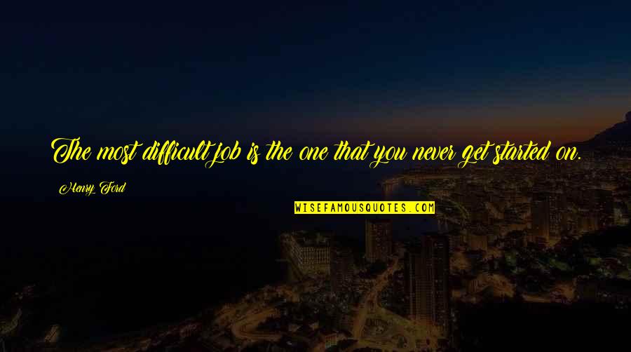 Smiljan Mori Quotes By Henry Ford: The most difficult job is the one that