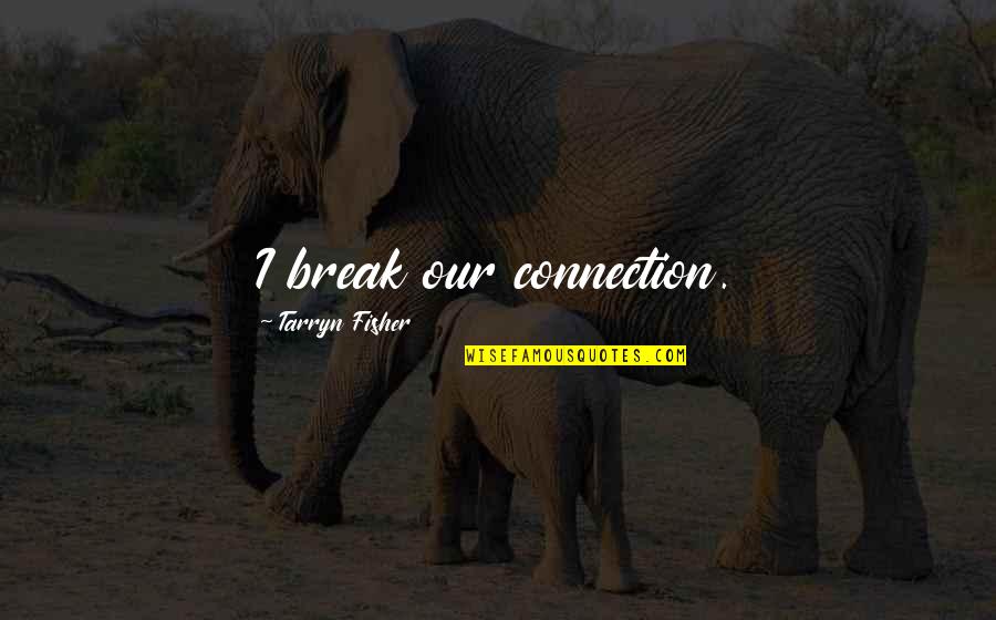 Smiljan Mori Quotes By Tarryn Fisher: I break our connection.