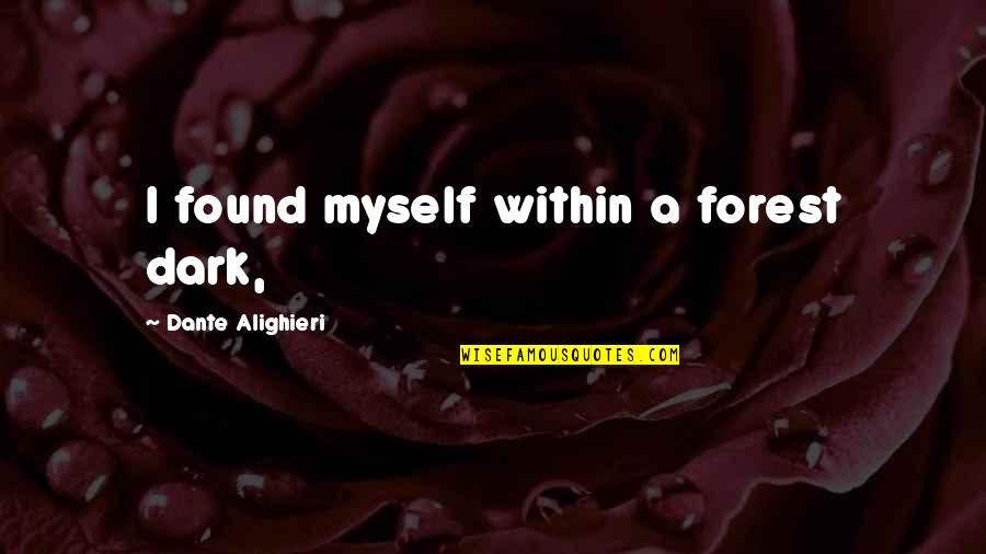 Sminelive Quotes By Dante Alighieri: I found myself within a forest dark,