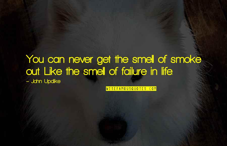 Smoke Like Smell Quotes By John Updike: You can never get the smell of smoke