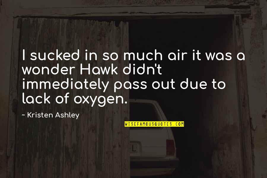 Smoke Stacks Quotes By Kristen Ashley: I sucked in so much air it was