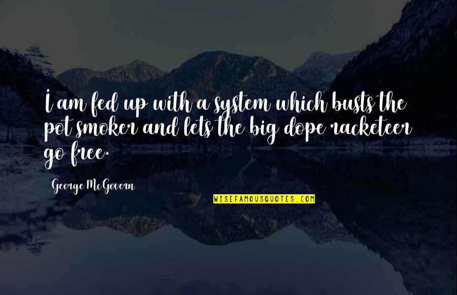 Smoker Quotes By George McGovern: I am fed up with a system which
