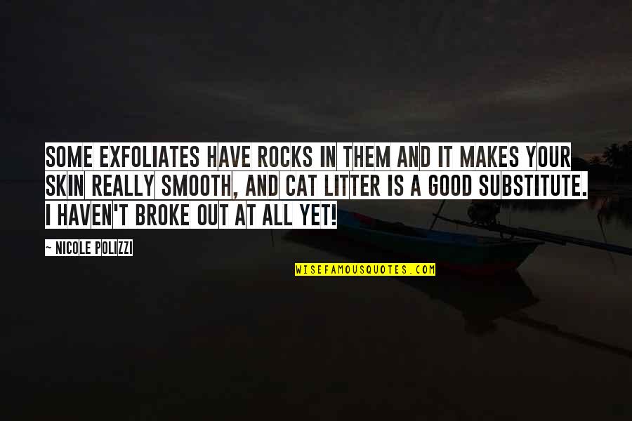 Smooth Skin Quotes By Nicole Polizzi: Some exfoliates have rocks in them and it