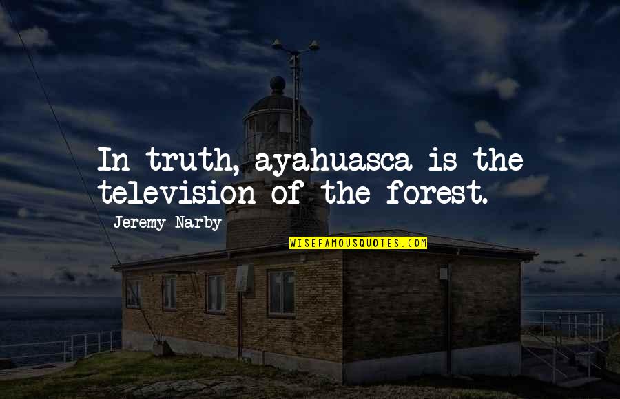 Smud Quotes By Jeremy Narby: In truth, ayahuasca is the television of the Smud Quotes By Jeremy Narby: In truth, ayahuasca is the television of the