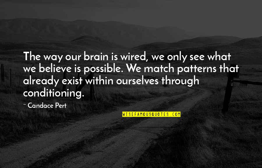 Smugly Moralistic Quotes By Candace Pert: The way our brain is wired, we only