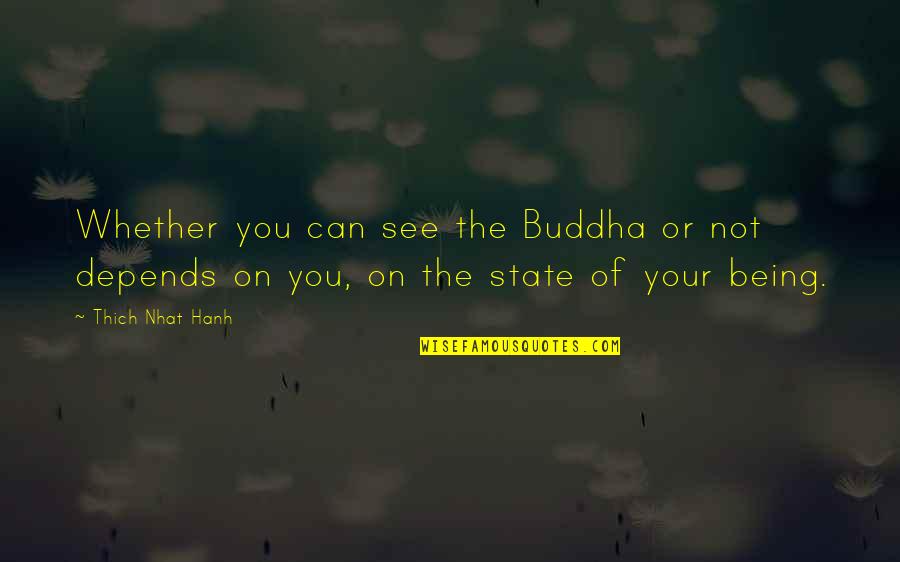 Snabba Quotes By Thich Nhat Hanh: Whether you can see the Buddha or not