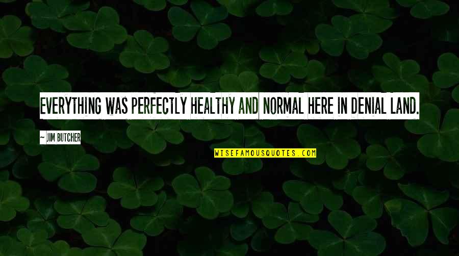 Snafu Quotes By Jim Butcher: Everything was perfectly healthy and normal here in