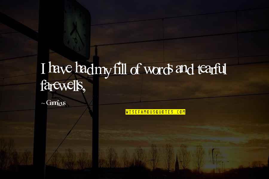 Snagov Catfish Quotes By Gannicus: I have had my fill of words and