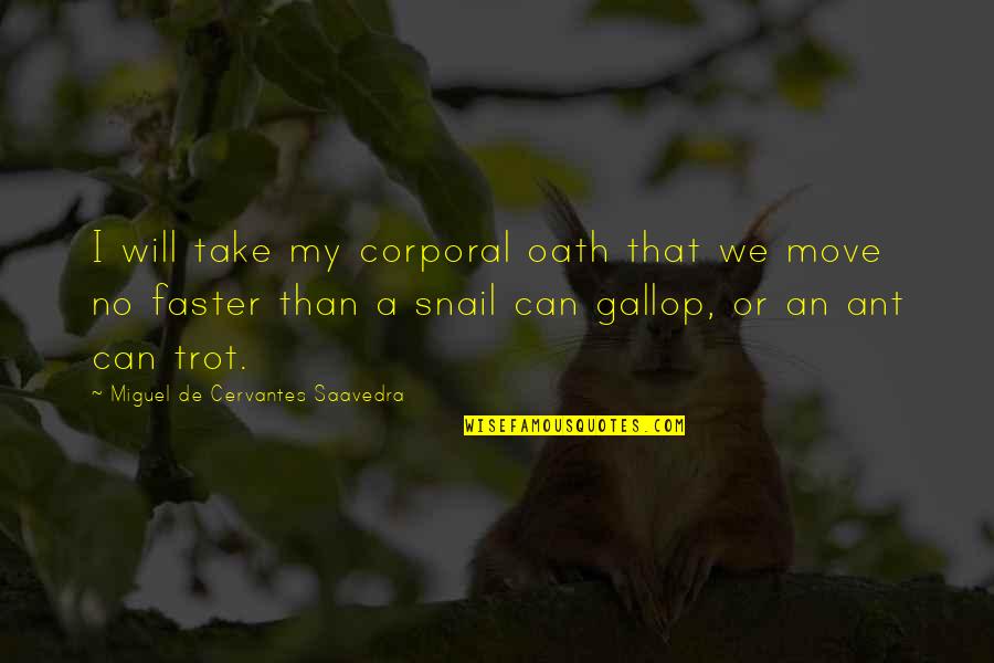 Snail Quotes By Miguel De Cervantes Saavedra: I will take my corporal oath that we Snail Quotes By Miguel De Cervantes Saavedra: I will take my corporal oath that we