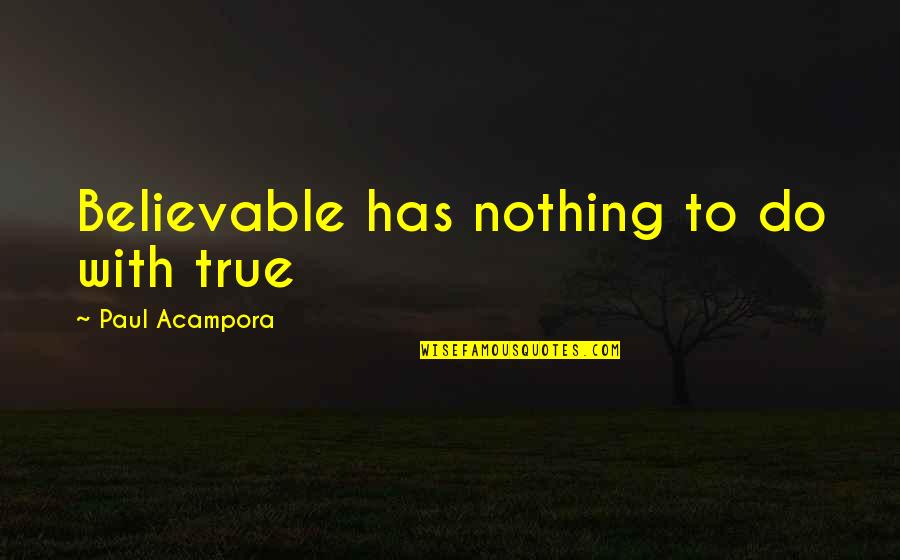 Snap Stock Price Quotes By Paul Acampora: Believable has nothing to do with true Snap Stock Price Quotes By Paul Acampora: Believable has nothing to do with true