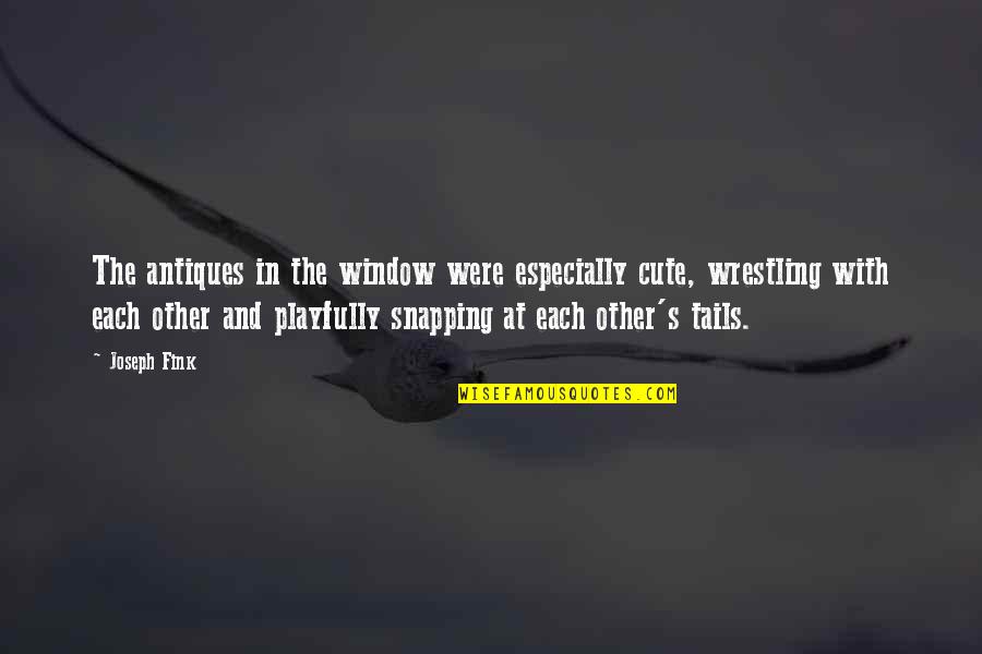 Snapping Out Of It Quotes By Joseph Fink: The antiques in the window were especially cute,