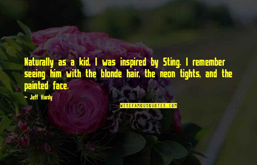 Snapple Quotes By Jeff Hardy: Naturally as a kid, I was inspired by Snapple Quotes By Jeff Hardy: Naturally as a kid, I was inspired by