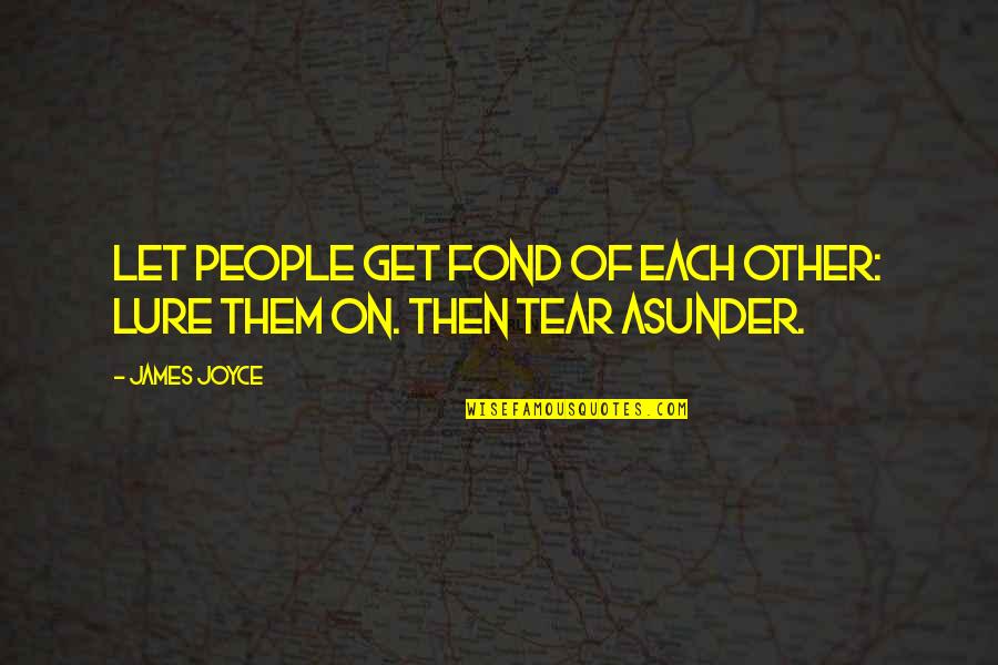 Snarky Work Quotes By James Joyce: Let people get fond of each other: lure