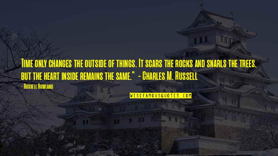 Snarls Quotes By Russell Rowland: Time only changes the outside of things. It