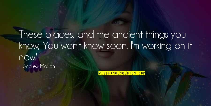 Sneakernet Quotes By Andrew Motion: These places, and the ancient things you know, Sneakernet Quotes By Andrew Motion: These places, and the ancient things you know,