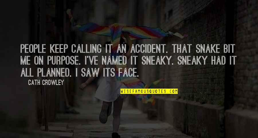 Sneaky People Quotes By Cath Crowley: People keep calling it an accident. That snake