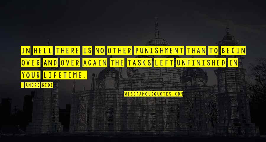 Sneve Quotes By Andre Gide: In hell there is no other punishment than Sneve Quotes By Andre Gide: In hell there is no other punishment than