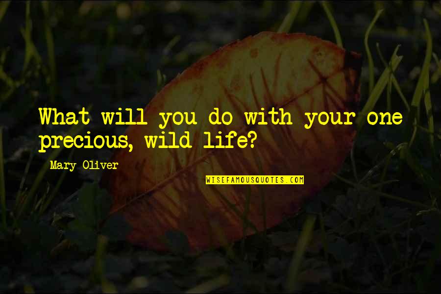 Snever Quotes By Mary Oliver: What will you do with your one precious,