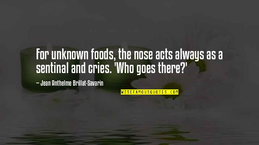 Sniper Jarate Quotes By Jean Anthelme Brillat-Savarin: For unknown foods, the nose acts always as