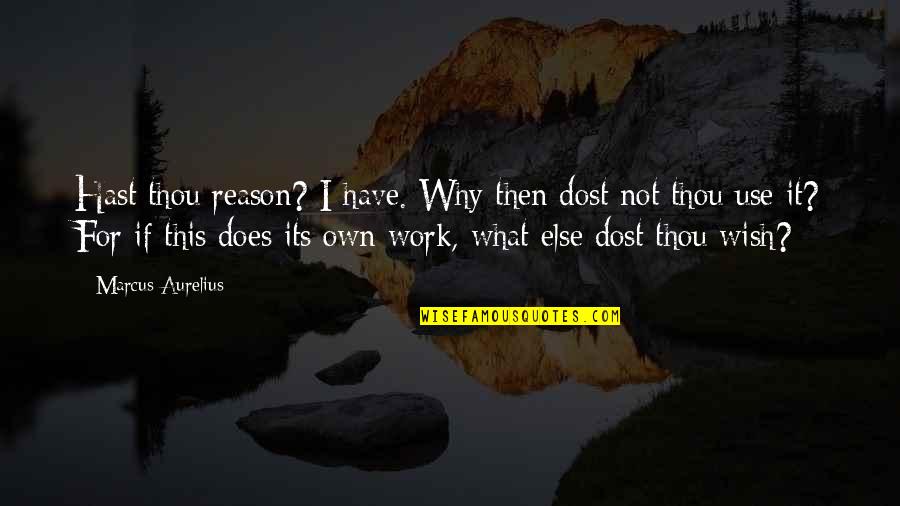 Snl Pump You Up Quotes By Marcus Aurelius: Hast thou reason? I have. Why then dost