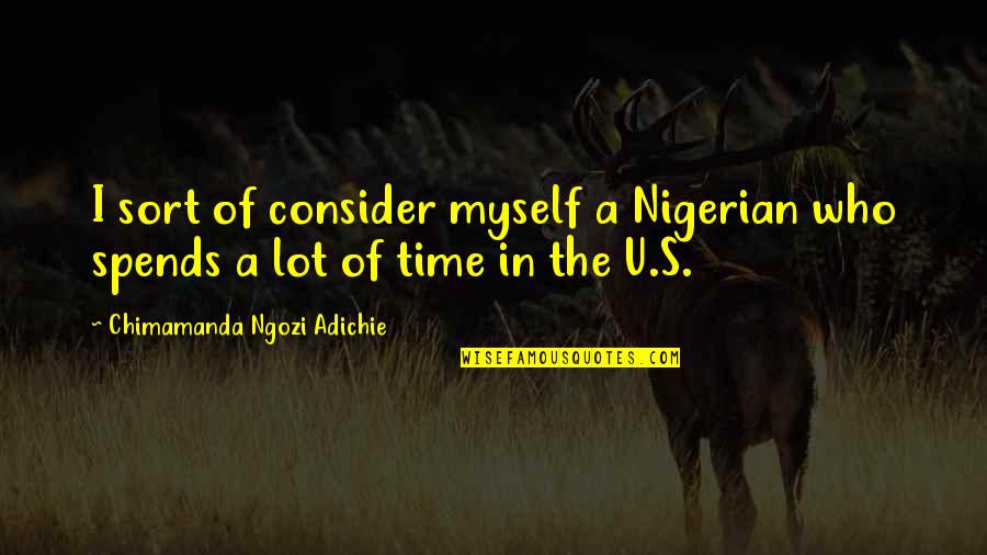 Snll Alien Quotes By Chimamanda Ngozi Adichie: I sort of consider myself a Nigerian who
