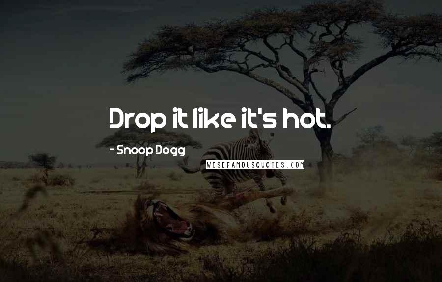 Snoop Dogg quotes: Drop it like it's hot.