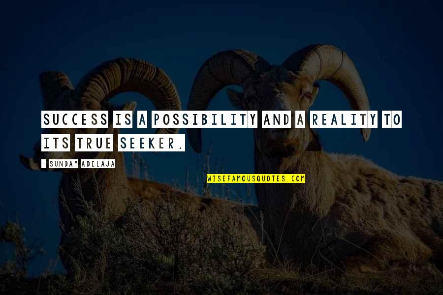 Snorkel Quotes By Sunday Adelaja: Success is a possibility and a reality to