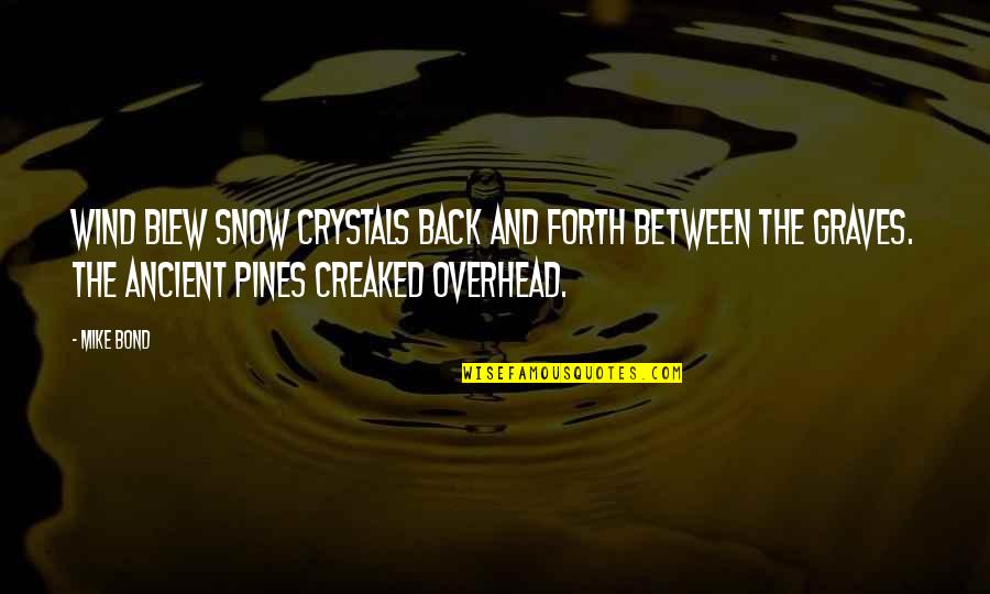 Snow And Winter Quotes By Mike Bond: Wind blew snow crystals back and forth between
