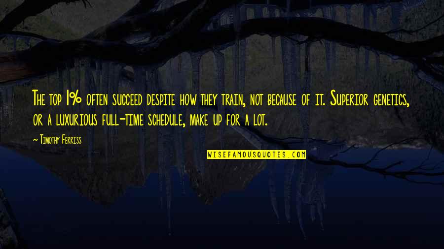 Snow White Doc Quotes By Timothy Ferriss: The top 1% often succeed despite how they Snow White Doc Quotes By Timothy Ferriss: The top 1% often succeed despite how they