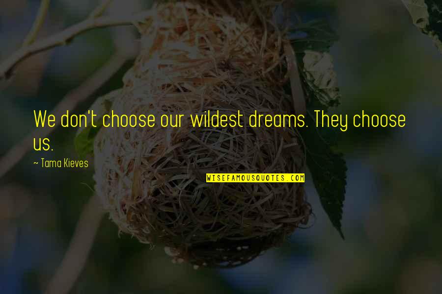 Snowflake Obsidian Quotes By Tama Kieves: We don't choose our wildest dreams. They choose