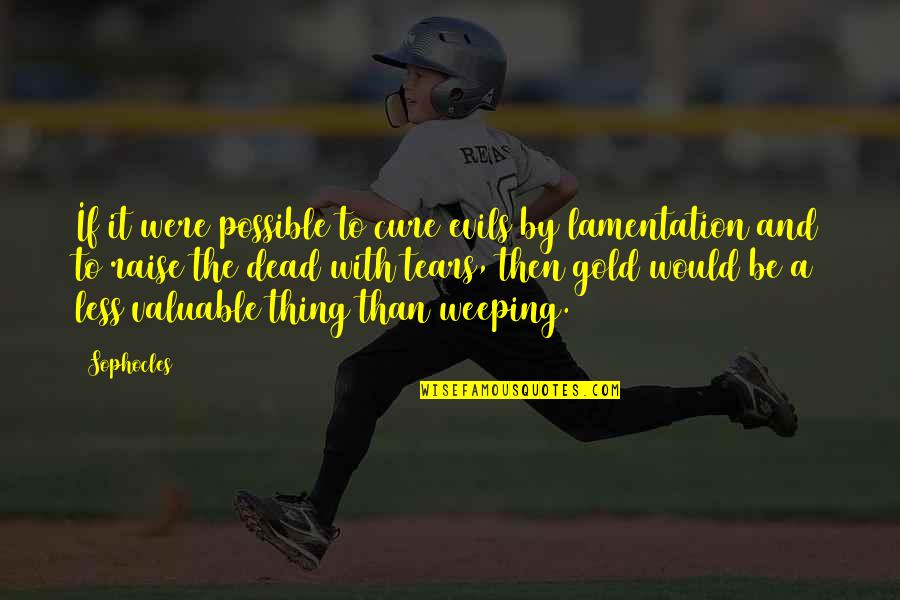 Snowhoppers Quotes By Sophocles: If it were possible to cure evils by