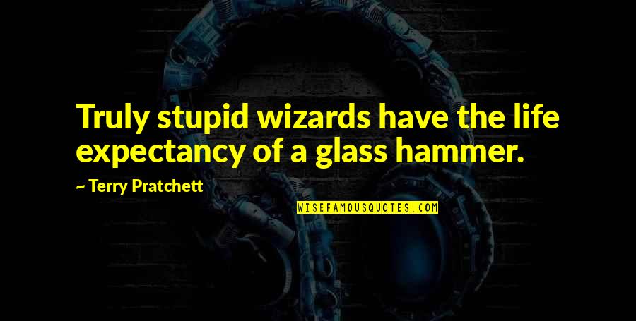 Snowmobiling Quotes By Terry Pratchett: Truly stupid wizards have the life expectancy of