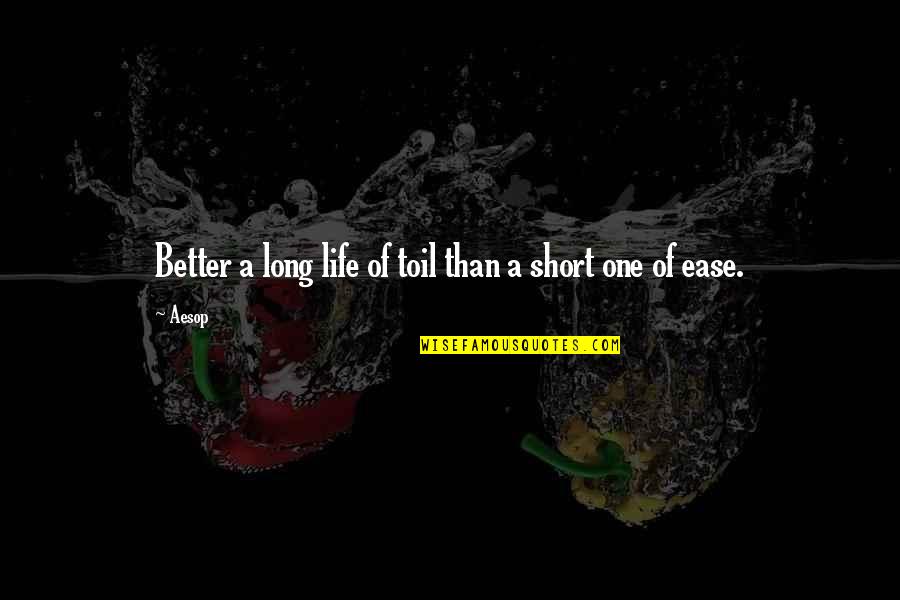 Snowpuppies Quotes By Aesop: Better a long life of toil than a