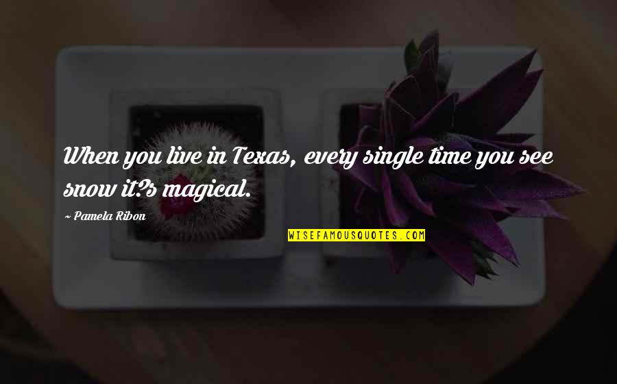 Snow's Quotes By Pamela Ribon: When you live in Texas, every single time