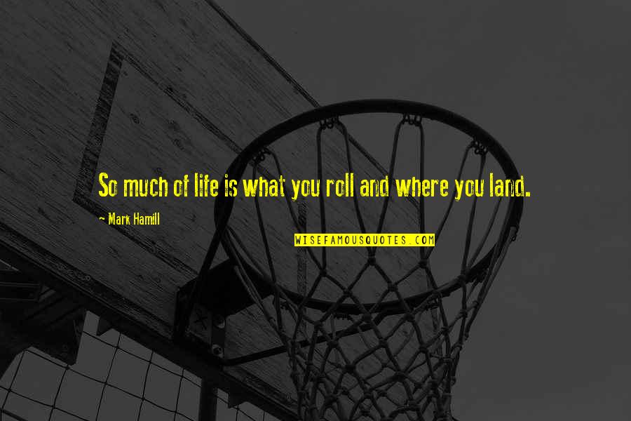 Snuffers Restaurant Quotes By Mark Hamill: So much of life is what you roll Snuffers Restaurant Quotes By Mark Hamill: So much of life is what you roll