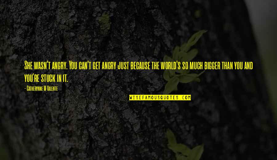 So Angry Quotes By Catherynne M Valente: She wasn't angry. You can't get angry just