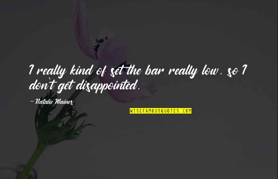 So Disappointed Quotes By Natalie Maines: I really kind of set the bar really