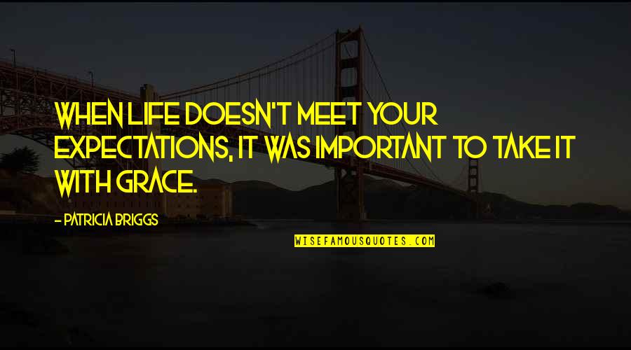 So Excited I Could Quotes By Patricia Briggs: When life doesn't meet your expectations, it was