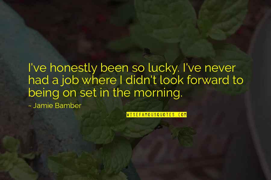 So Lucky Quotes By Jamie Bamber: I've honestly been so lucky. I've never had