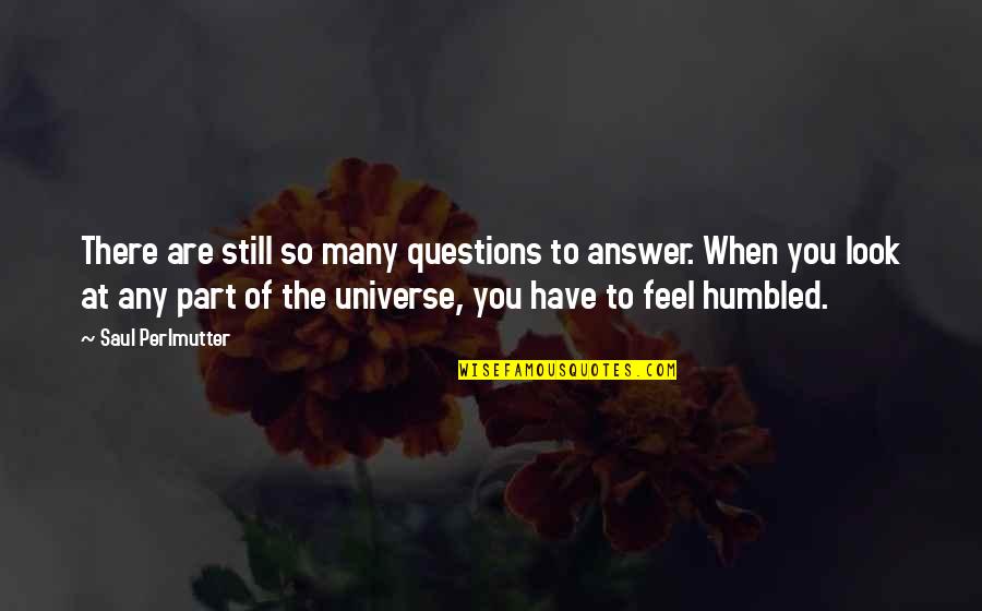 So Many Questions Quotes By Saul Perlmutter: There are still so many questions to answer.