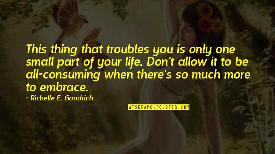 So Much More To Life Quotes By Richelle E. Goodrich: This thing that troubles you is only one