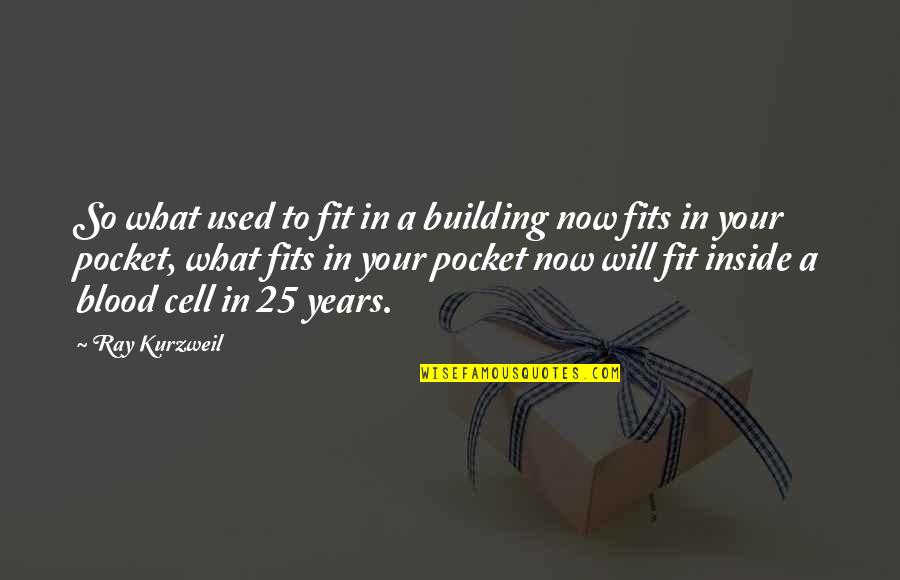 So Now What Quotes By Ray Kurzweil: So what used to fit in a building