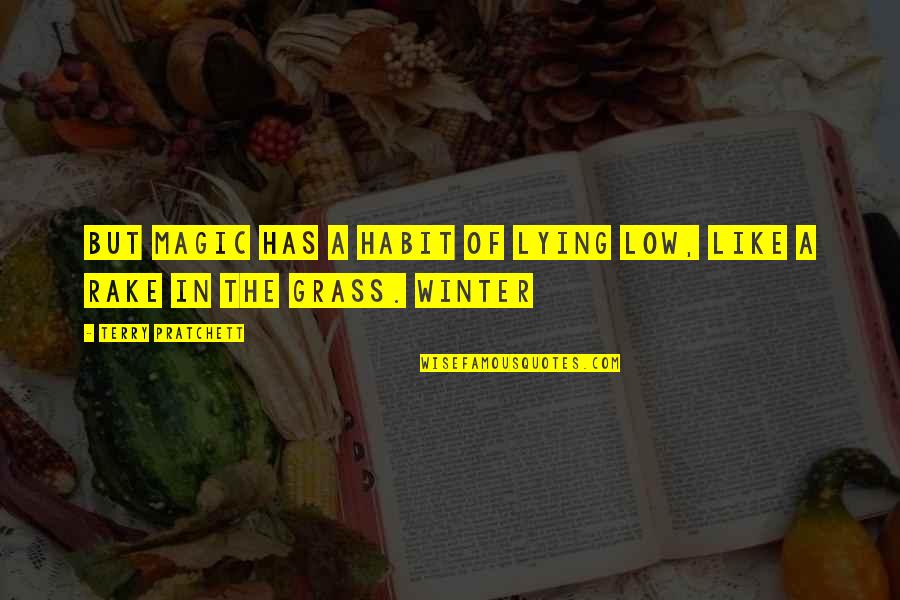 So Over Winter Quotes By Terry Pratchett: But magic has a habit of lying low,
